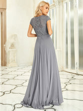 Load image into Gallery viewer, Color=Grey | Sweetheart Floral Lace Wholesale Wedding Guest Dress-Grey 2