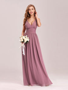 COLOR=Purple Orchid | Sleeveless V-Neck Semi-Formal Chiffon Maxi Dress-Purple Orchid 4
