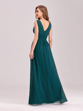 Load image into Gallery viewer, COLOR=Teal | Sleeveless V-Neck Semi-Formal Chiffon Maxi Dress-Teal 2