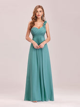 Load image into Gallery viewer, Color=Dusty Blue | Maxi Long One Shoulder Chiffon Bridesmaid Dresses for Wholesale-Dusty Blue 4