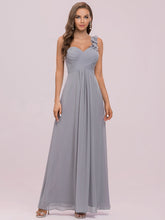 Load image into Gallery viewer, Color=Grey | Maxi Long One Shoulder Chiffon Bridesmaid Dresses For Wholesale-Grey 6