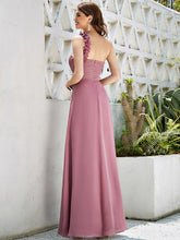 Load image into Gallery viewer, Color=Orchid | Maxi Long One Shoulder Chiffon Bridesmaid Dresses for Wholesale-Orchid 3