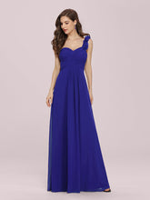 Load image into Gallery viewer, Color=Sapphire Blue | Maxi Long One Shoulder Chiffon Bridesmaid Dresses for Wholesale-Sapphire Blue 3
