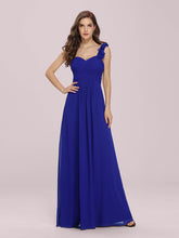Load image into Gallery viewer, Color=Sapphire Blue | Maxi Long One Shoulder Chiffon Bridesmaid Dresses for Wholesale-Sapphire Blue 1