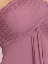 Load image into Gallery viewer, COLOR=Purple Orchid | One Shoulder Evening Dress-Purple Orchid 6