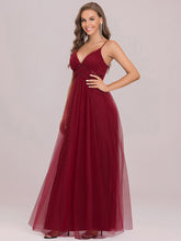 Load image into Gallery viewer, Color=Burgundy | Deep V-neck Sexy Evening Dress-Burgundy 8