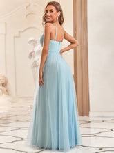 Load image into Gallery viewer, Color=Sky Blue | Deep V-neck Sexy Evening Dress-Sky Blue 2