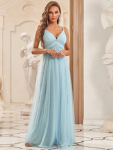 Load image into Gallery viewer, Color=Sky Blue | Deep V-neck Sexy Evening Dress-Sky Blue 1