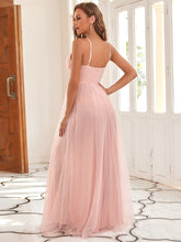 Load image into Gallery viewer, Color=Pink | Deep V-neck Sexy Evening Dress-Pink 2