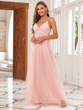 Load image into Gallery viewer, Color=Pink | Deep V-neck Sexy Evening Dress-Pink 3
