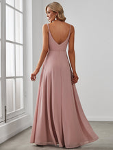 Load image into Gallery viewer, Color=Dusty Rose | Elegant Spaghetti Straps Wholesale Chiffon Bridesmaid Dresses-Dusty Rose 2