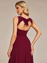 Load image into Gallery viewer, Color=Burgundy | Backless Butterfly Design Chiffon Wholesale Bridesmaid Dresses-Burgundy 5