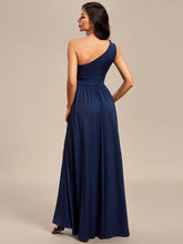 Load image into Gallery viewer, Color=Navy Blue | Hot Split High Strench Wholesale Bridesmaid Dresses-Navy Blue 2