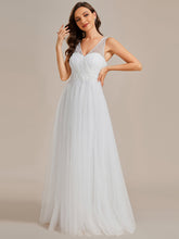 Load image into Gallery viewer, Elegant Appliques Mesh Wholesale Bridesmaid Dresses#Color_White