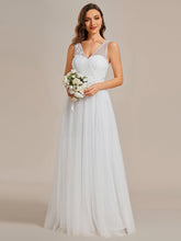 Load image into Gallery viewer, Elegant Appliques Mesh Wholesale Bridesmaid Dresses#Color_White
