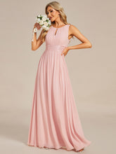 Load image into Gallery viewer, Color=Pink | Elegant Sleeveless Pleated Sequin Wholesale Bridesmaids Dress-Pink 