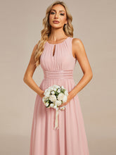 Load image into Gallery viewer, Color=Pink | Elegant Sleeveless Pleated Sequin Wholesale Bridesmaids Dress-Pink 