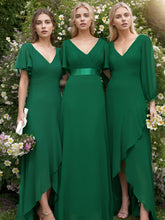 Load image into Gallery viewer, Color=Dark Green | Maxi Long Chiffon Wholesale Evening Dresses With Long Sleeves-Dark Green 1