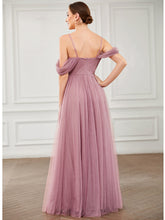 Load image into Gallery viewer, Color=Orchid | Sweetheart Neckline Spaghetti Strap Wholesale Bridesmaid Dresses-Orchid 2