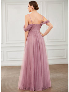 Color=Orchid | Sweetheart Neckline Spaghetti Strap Wholesale Bridesmaid Dresses-Orchid 2