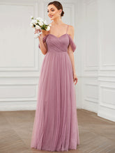 Load image into Gallery viewer, Color=Orchid | Sweetheart Neckline Spaghetti Strap Wholesale Bridesmaid Dresses-Orchid 3