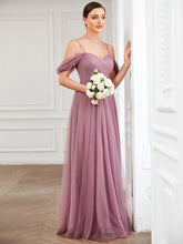 Load image into Gallery viewer, Color=Orchid | Sweetheart Neckline Spaghetti Strap Wholesale Bridesmaid Dresses-Orchid 4