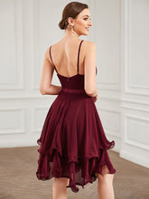 Load image into Gallery viewer, Color=Burgundy | Sleeveless A Line Spaghetti Straps Knee Length Wholesale Prom Dresses-Burgundy 2