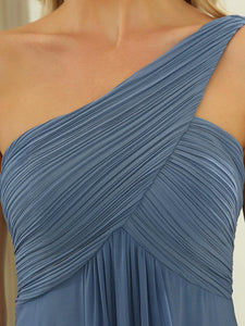 Color=Dusty Navy | Elegant Pleated A-Line Floor Length One Shoulder Sleeveless Wholesale Bridesmaids Dress-Dusty Navy 41