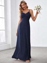 Load image into Gallery viewer, Color=Navy Blue | Sleeveless Wholesale Evening Dresses with an A Line Silhouette-Navy Blue 3