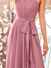 Load image into Gallery viewer, Color=Orchid | Charming Halter Neck Sleeveless Wholesale Bridesmaid Dresses-Orchid 5