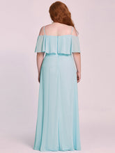 Load image into Gallery viewer, Color=Sky Blue | Plus Size Adorable Floor Length A Line Wholesale Evening Dresses-Sky Blue 2