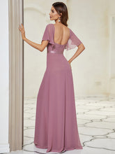 Load image into Gallery viewer, Color=Orchid | Square Neckline Straight Silhouette Wholesale Bridesmaid Dresses-Orchid 2