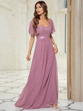 Load image into Gallery viewer, Color=Orchid | Square Neckline Straight Silhouette Wholesale Bridesmaid Dresses-Orchid 4