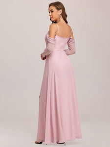 Color=Mauve | Spaghetti Straps A-Line Split Wholesale Bridesmaid Dresses-Mauve 7