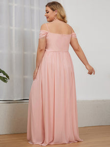 Color=Pink | Floor-Length A-line Spaghetti Straps Wholesale Bridesmaid Dresses-Pink 4