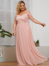 Load image into Gallery viewer, Color=Pink | Floor-Length A-line Spaghetti Straps Wholesale Bridesmaid Dresses-Pink 3