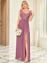 Load image into Gallery viewer, Color=Orchid | Sleeveless Sweetheart Neckline Split Wholesale Bridesmaid Dresses-Orchid 1