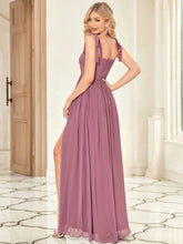 Load image into Gallery viewer, Color=Orchid | Sleeveless Sweetheart Neckline Split Wholesale Bridesmaid Dresses-Orchid 2