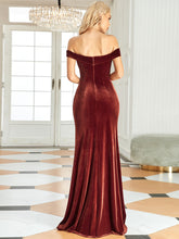 Load image into Gallery viewer, Color=brick-red | Sexy Off Shoulders Fishtail Wholesale Bridesmaid Dresses-brick-red 2