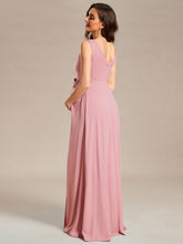 Load image into Gallery viewer, Color=Dusty Rose | Sleeveless Side Split Bleted Wholesale Maternity Dresses-Dusty Rose 2