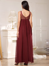 Load image into Gallery viewer, COLOR=Burgundy | Sultry Sleeveless Long Maxi Dress for Pregnant Women-Burgundy 2