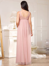 Load image into Gallery viewer, COLOR=Pink | Sultry Sleeveless Long Maxi Dress for Pregnant Women-Pink 2