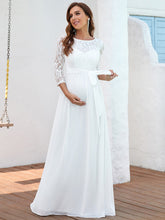 Load image into Gallery viewer, Color=Cream | Gorgeous Wedding Dress for Pregnant Women-Cream 4