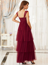 Load image into Gallery viewer, Color=Burgundy | Sexy Sleeveless Layered A Line Wholesale Maternity Dresses-Burgundy 2
