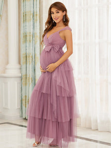 Color=Orchid | Sleeveless Layered Dress for Pregnant Women-Orchid 6