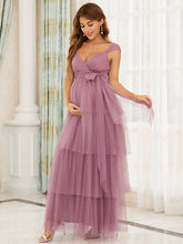 Load image into Gallery viewer, Color=Orchid | Sleeveless Layered Dress for Pregnant Women-Orchid 7