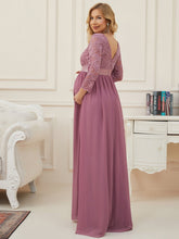 Load image into Gallery viewer, Color=Orchid | Simple and Elegant Maternity Dress with A-line silhouette-Orchid 2