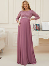 Load image into Gallery viewer, Color=Orchid | Simple and Elegant Maternity Dress with A-line silhouette-Orchid 3