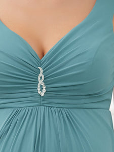 Color=Dusty Blue | Hot and Sexy Sleeveless Dress for Pregnant Women-Dusty Blue 5