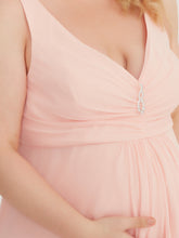Load image into Gallery viewer, Color=Pink | Plus Size Hot and Sexy Sleeveless Dress for Pregnant Women-Pink 7